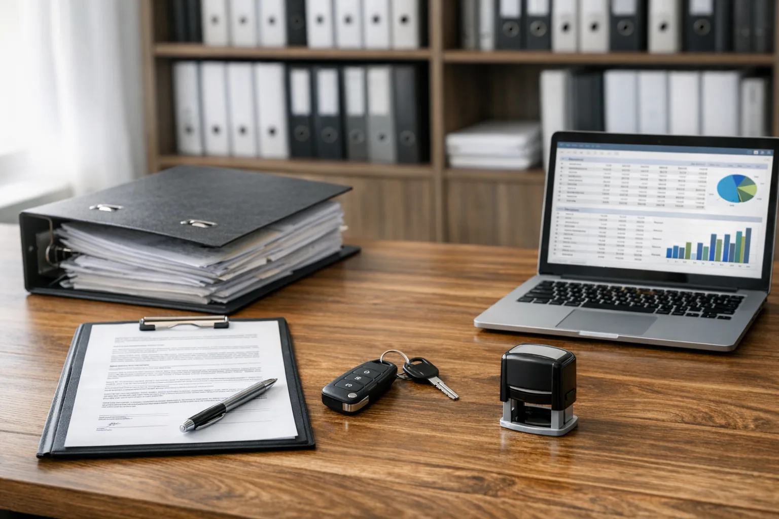 Dokumenty firmowe i kluczyki do samochodu - restrukturyzacja a leasing